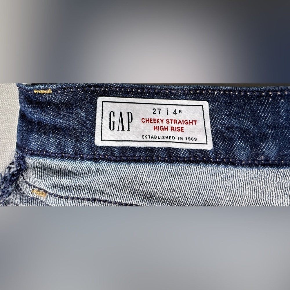 Classic Dark Blue Women's Straight Leg Jeans - Picture 10 of 10